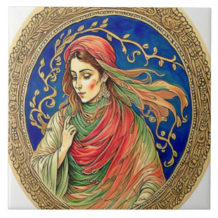 Adalusian traditional ceramic art no 8 tile