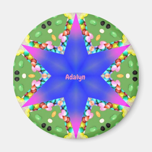 ADALYN ~ Personalized Easter Star Fractal ~ Magnet (Front)