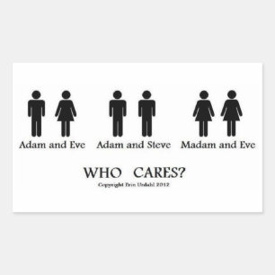 Adam and Eve and... stickers! Rectangular Sticker