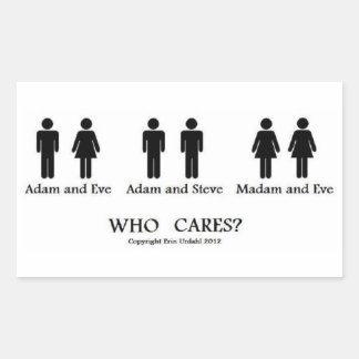 Adam and Eve and... stickers! Rectangular Sticker