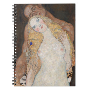 Adam and Eve by Gustav Klimt Notebook