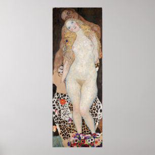 Adam and Eve by Gustav Klimt Poster