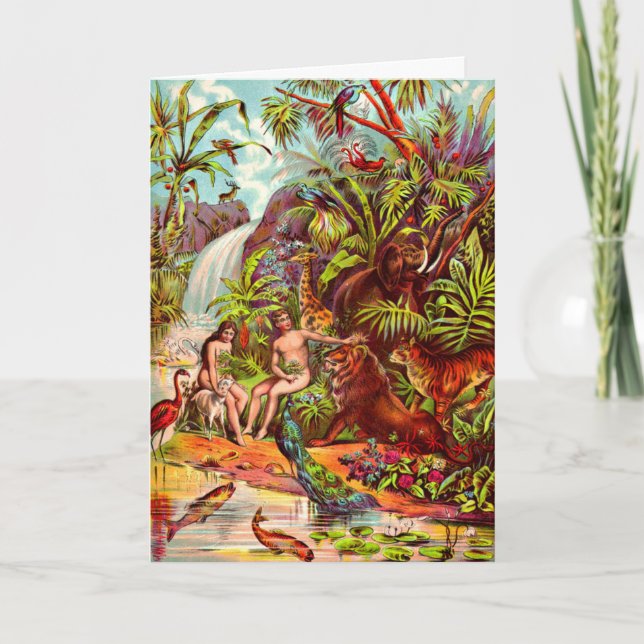 Adam and Eve Greeting card (Front)