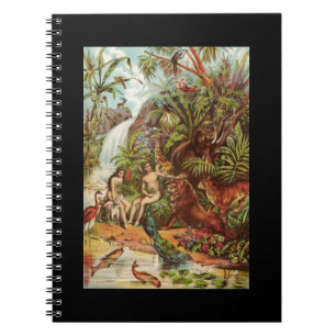 Adam And Eve In The Garden Notebook