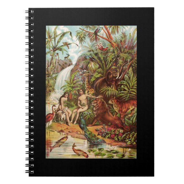 Adam And Eve In The Garden  Notebook (Front)