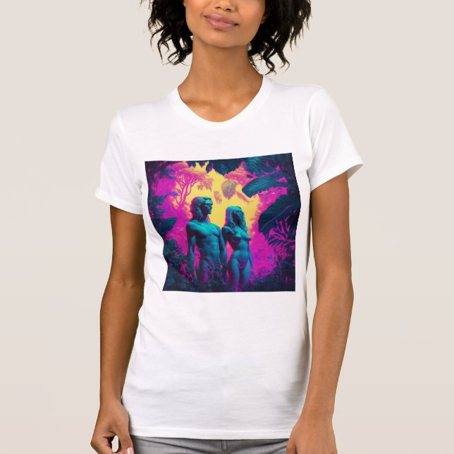 Adam and eve in the garden of edan T-Shirt (Front)