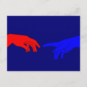 Adam and God Postcard