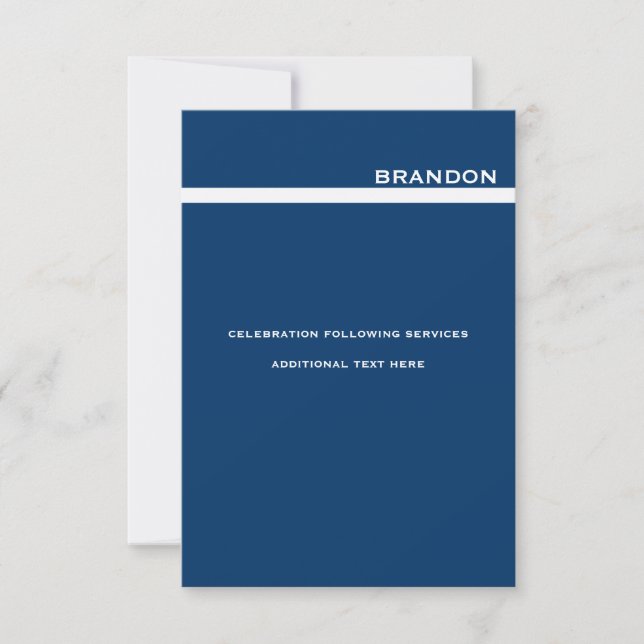 Adam Berman small Custom Silver Metallic Invitation (Front)