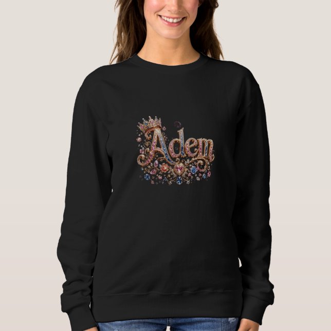 Adam Crown Black T-Shirt Sweatshirt (Front)
