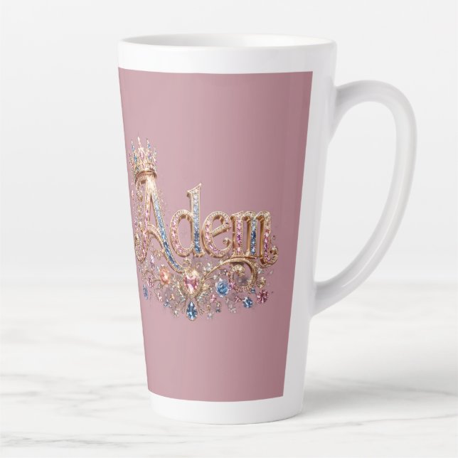 Adam Crown Decorative Wall Clock Latte Mug (Right)