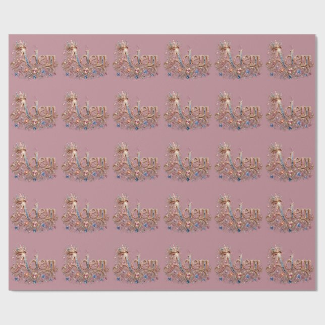 Adam Crown Decorative Wall Clock Wrapping Paper (Flat)