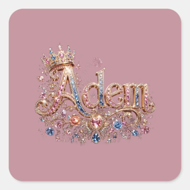 Adam Crown Design  Square Sticker (Front)