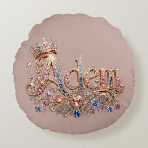 Adam Crown Sparkle Tote Bag Round Cushion