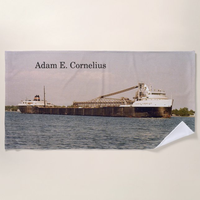 Adam E. Cornelius beach towel (Front)