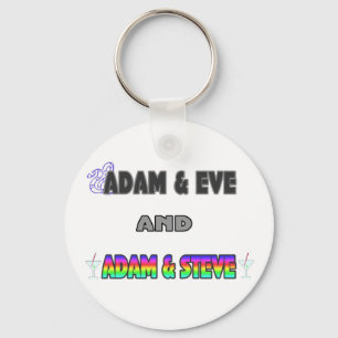 Adam & Eve & Adam & Steve Key Ring