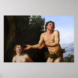 adam & eve - tree in the midst of the garden poster