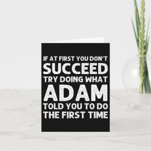 Adam Gift Name Personalised Birthday Funny Christm Card