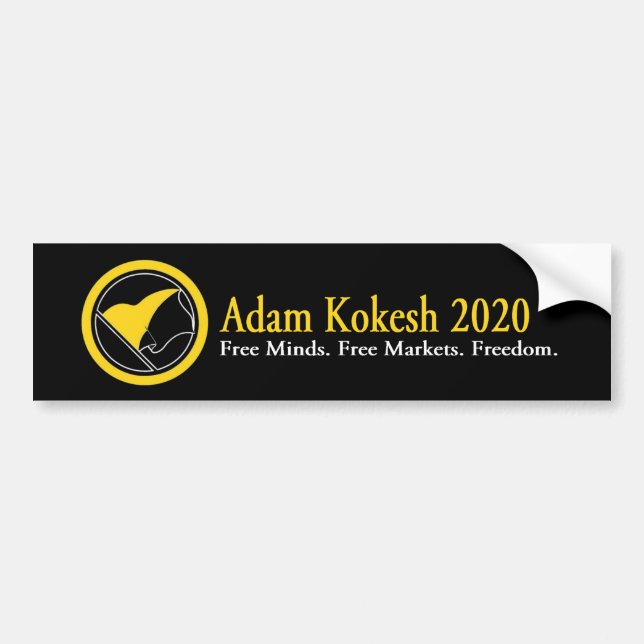 Adam Kokesh 2020 Bumper Sticker (Front)