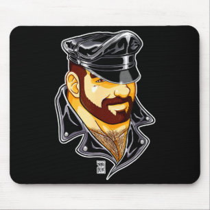 Adam Likes Leather Hat  Mouse Pad