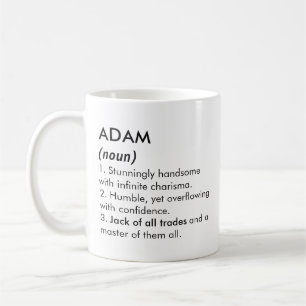 Adam name, Editable name, Custom name Coffee Mug