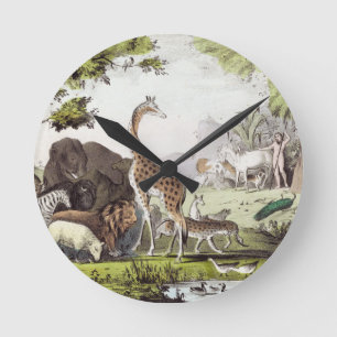 Adam Names the Creatures Round Clock