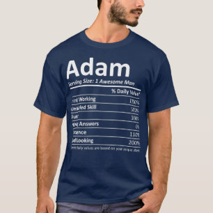 ADAM Nutrition Funny Birthday Personalised Name T-Shirt