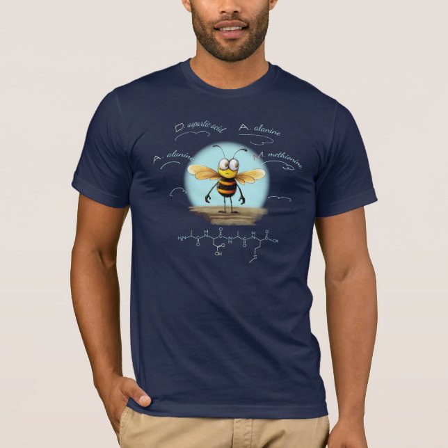 ADAM peptide, Bee-10 w/ custom text, dark T-Shirt (Front)