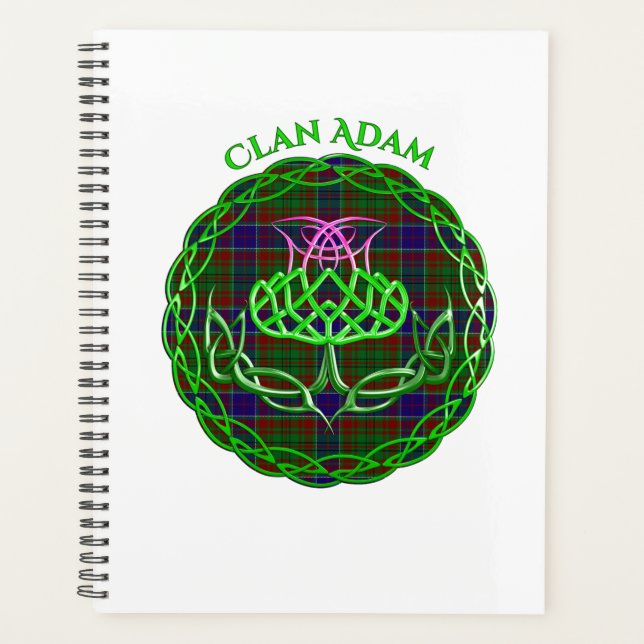 Adam Scottish Tartan Celtic Thistle Planner (Front)
