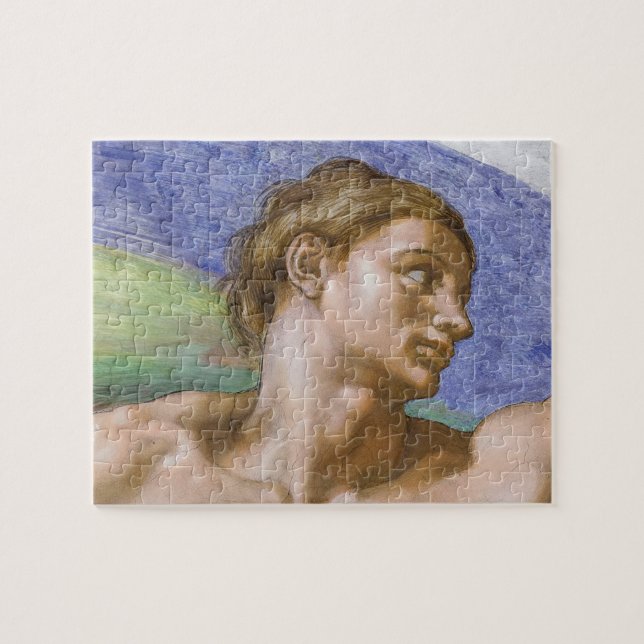 Adam, Sistine Chapel by Michelangelo Jigsaw Puzzle (Horizontal)