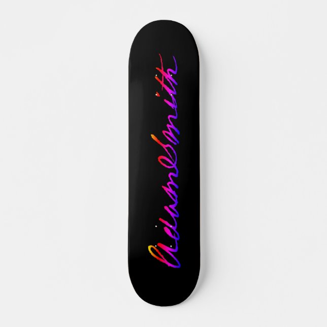 Adam Smith neon signature Skateboard (Front)