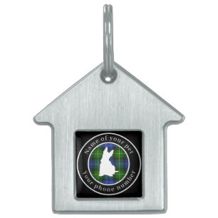 Adam Tartan Scottie Dog Personalized Pet ID Tag