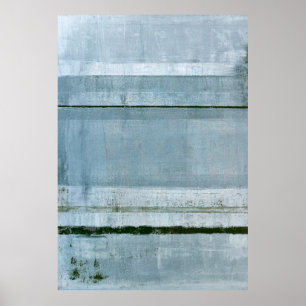 'Adamant' Blue Abstract Art Poster