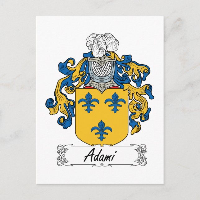 Adami Family Crest Postcard (Front)
