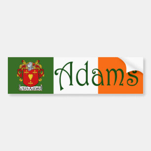 Adams Coat of Arms Flag Bumper Sticker