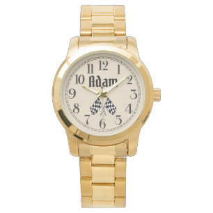 Adam's Crossed Chequered Flags Watch