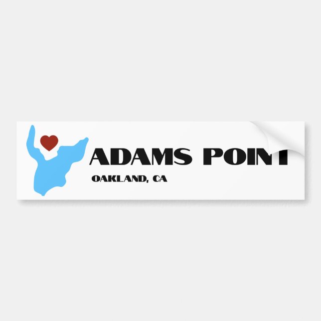 Adams Point / Lake Merritt Bumper Sticker (Front)