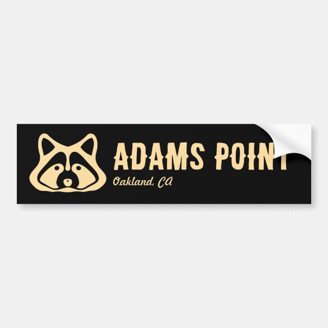 Adams Point Racoon Bumper Sticker (Front)