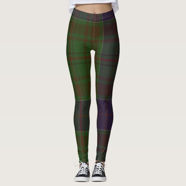 Adams Scottish Tartan Plaid Leggings (Front)