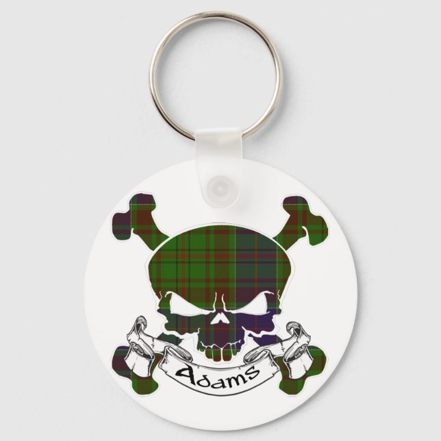 Adams Tartan Skull Keychain (Front)