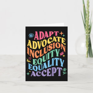 Adapt Advocate Inclusion Equity Equality Accept Au Card