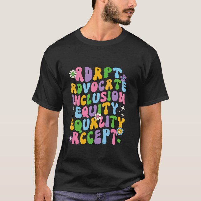 Adapt Advocate Inclusion Equity Equality Autism Aw T-Shirt (Front)