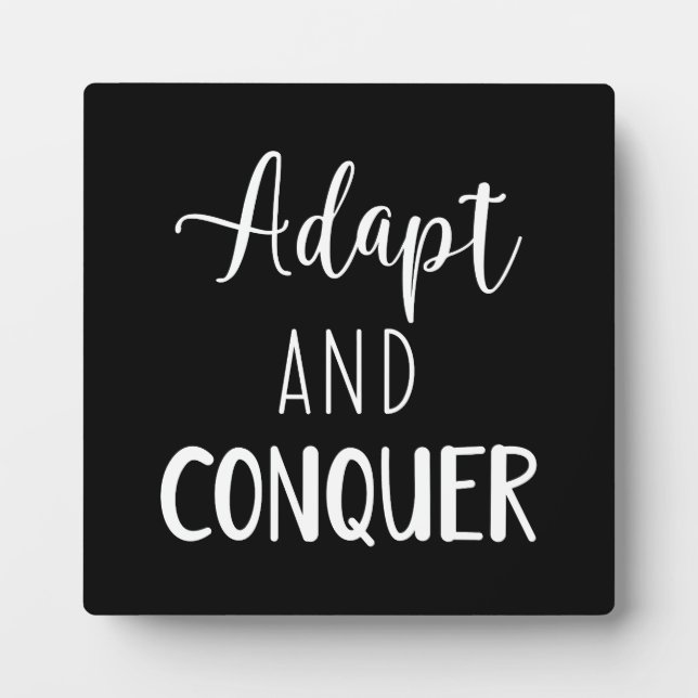 Adapt and Conquer - Gym, Hustle, Success Plaque (Front)