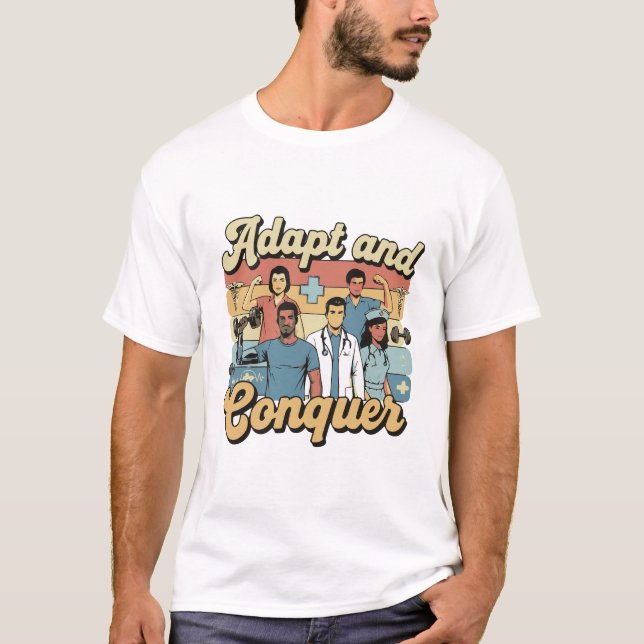 Adapt and Conquer T-Shirt (Front)