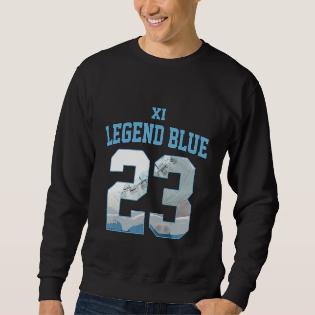 Adapt Legend Blue 11stees To Match Sneaker Match T Sweatshirt (Front)
