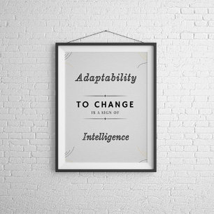 Adaptability To Change Motivational Poster