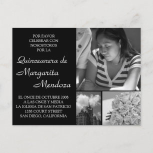 Adaptable Quinceanera Invitacion Tarjeta Invitation Postcard