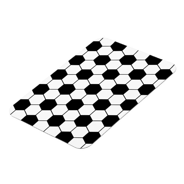 Adapted Soccer Ball pattern Black White Magnet (Left Side)