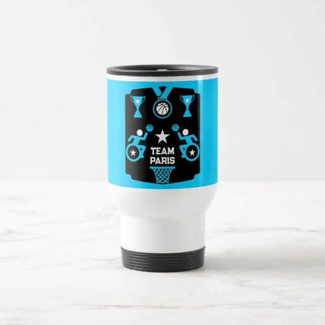 Adaptive Disabled Basketball Travel Mug (Center)