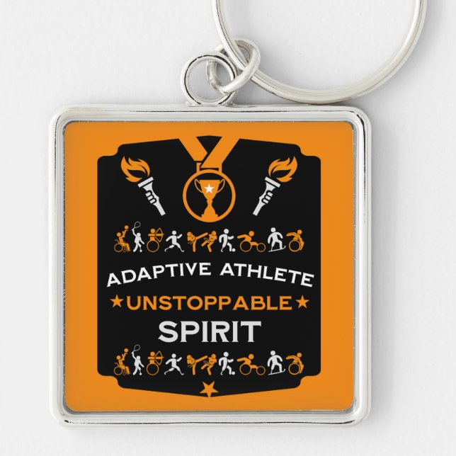 Adaptive Disabled Sports Gift Key Ring (Front)