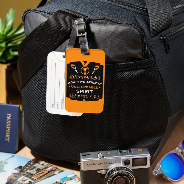 Adaptive Disabled Sports Gift Luggage Tag (Front & Back)